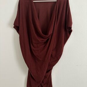 All Saints Burnt Orange Wrap Sweater